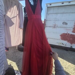 Elegant Red Evening Gown